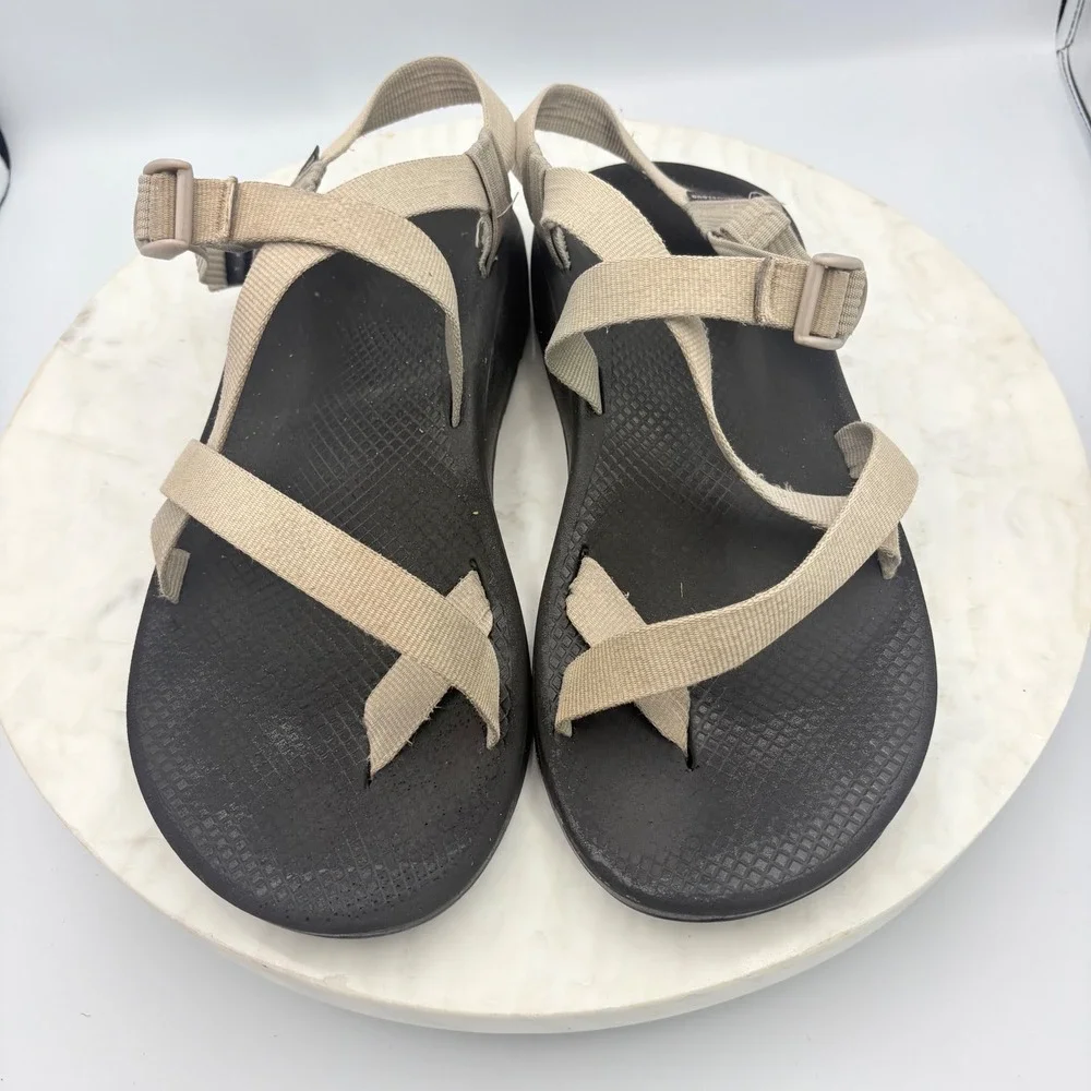 Chaco Z/Cloud 2 Sandals Men 13 Tan Athletic Hiking Toe Loop Strap Shoes Outdoor